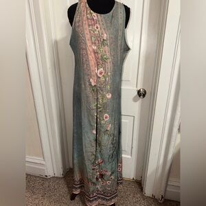 NWT Women’s size large Floral Sleeveless Maxi Dress - clothing cover up